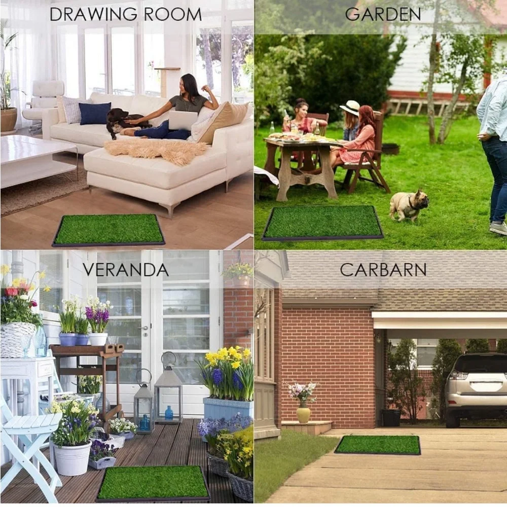 Dog Potty Grass Indoor/Outdoor Artificial Grass Patch 20width x 25” L reusable